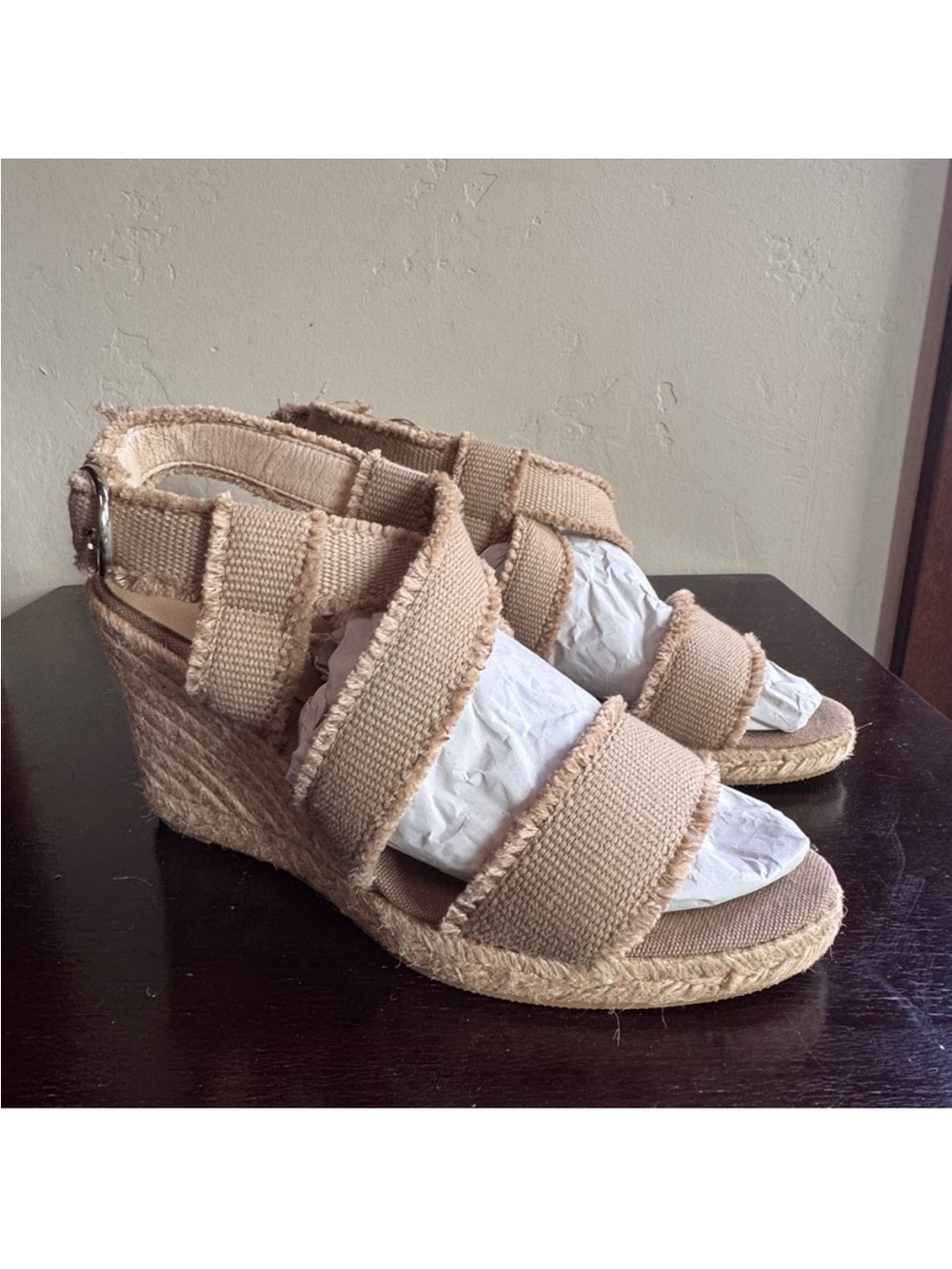 Bettye Muller Wedge Espadrille Jute Sandals